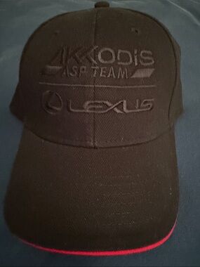 Lexus Black Baseball Cap with Red Trim